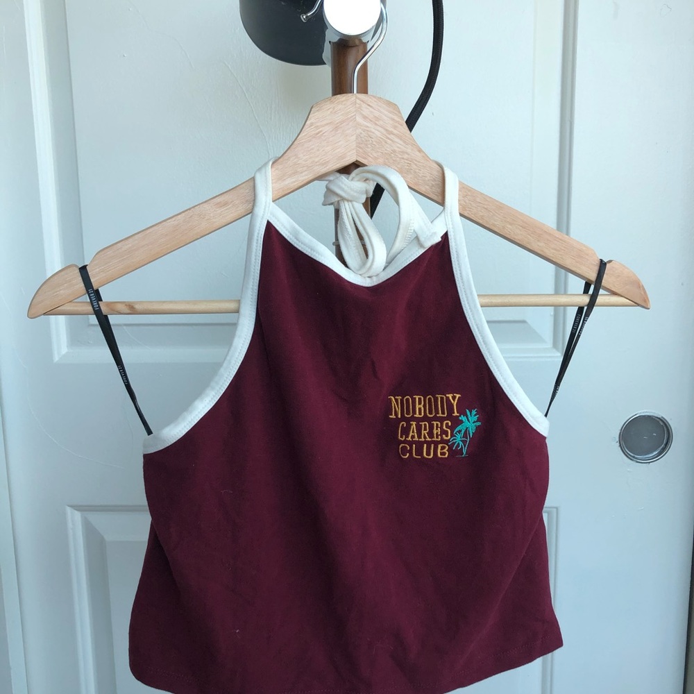 Forever 21 ‘Nobody Cares Club’  Halter Top